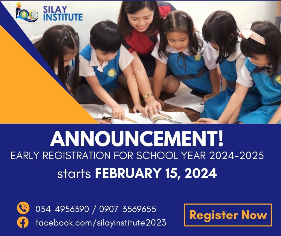 Early Registration for incoming NEW students for SY 2024-2025 starts Febuary 15, 2024!