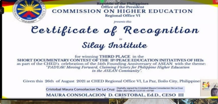 Third Place – Silay Institute